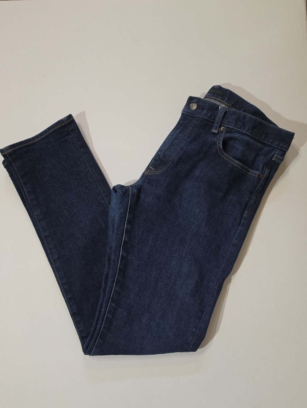 Uniqlo‎ Jeans Mens 35x34 Dark Wash Mid Rise Straight Leg Japanese Denim